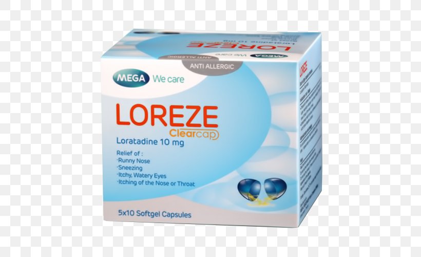 Loratadine Pharmaceutical Drug Somnolence Antihistamine Cetirizine, PNG, 500x500px, Loratadine, Active Ingredient, Allergy, Antihistamine, Capsule Download Free