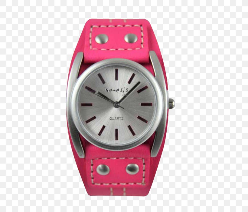 Watch Strap Watch Strap Leather Quartz Clock, PNG, 700x700px, Watch, Clothing Accessories, Jewellery, Leather, Magenta Download Free