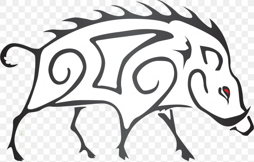 Wild Boar Line Art Drawing Clip Art, PNG, 1850x1184px, Wild Boar, Animal, Area, Art, Artwork Download Free