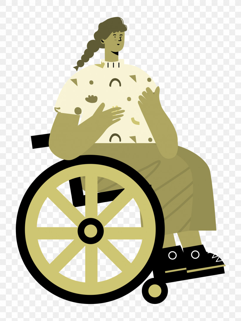 Sitting On Wheelchair Woman Lady, PNG, 1880x2500px, Woman, Behavior, Human, Lady, Yellow Download Free
