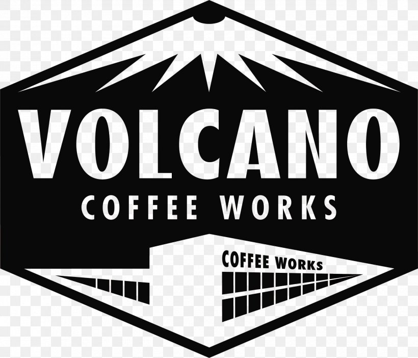 Volcano Coffee Works Cafe Espresso Coffee Roasting, PNG, 2550x2186px, Coffee, Area, Barista, Black And White, Brand Download Free