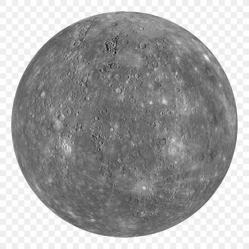 Mercury MESSENGER Earth Planet Impact Crater, PNG, 1000x1000px, Mercury, Astronomical Object, Black And White, Cosmos, Drawing Download Free
