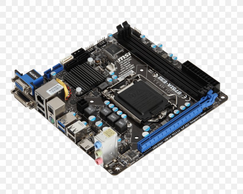 Intel Mini-ITX Motherboard MSI B75IA-E33, PNG, 1024x819px, Intel, Asus, Atx, Chipset, Circuit Component Download Free