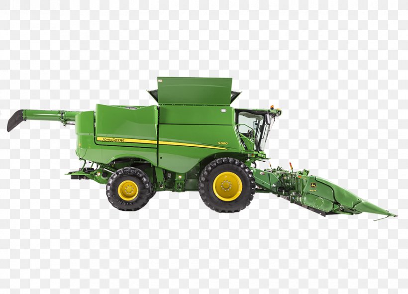 Reaper John Deere Machine Combine Harvester Tractor, PNG, 877x633px, Reaper, Agricultural Machinery, Agriculture, Chaff Cutter, Combine Harvester Download Free