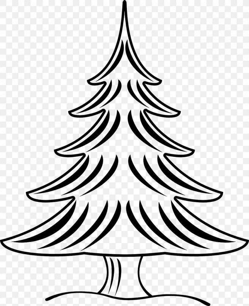 Christmas Tree Black And White Clip Art, PNG, 1042x1280px, Christmas Tree, Artwork, Black And White, Branch, Christmas Download Free