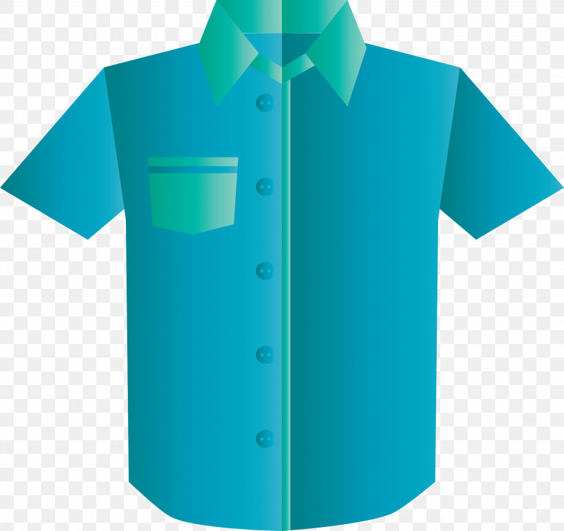 Clothing Aqua Green Turquoise Sleeve, PNG, 3000x2825px, Clothing, Active Shirt, Aqua, Blue, Button Download Free