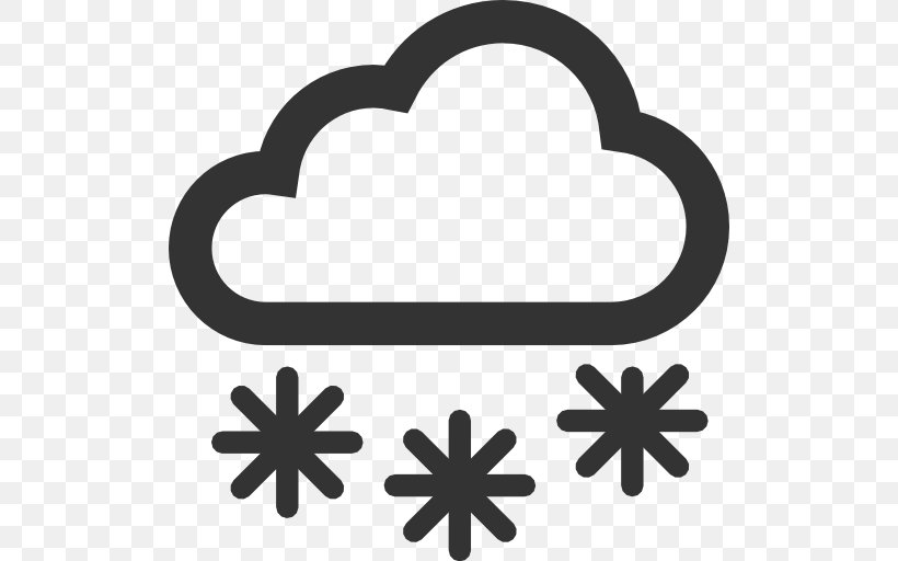 Snowflake Symbol Download, PNG, 512x512px, Snowflake, Black And White, Cloud, Heart, Rain And Snow Mixed Download Free