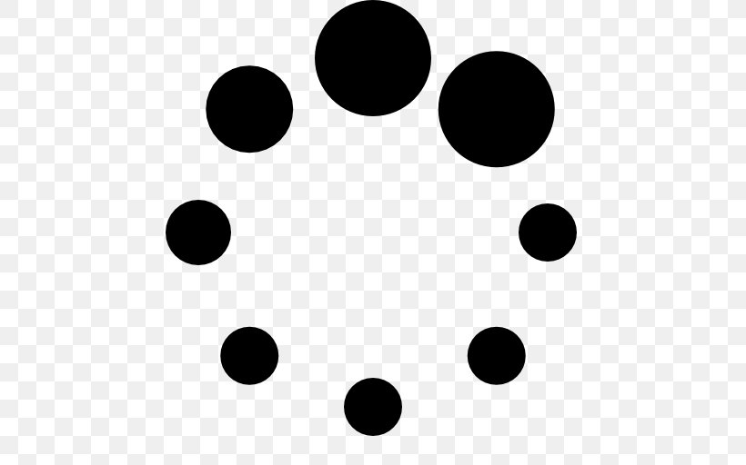 Dots Vector, PNG, 512x512px, Spinner, Black, Black And White, Monochrome, Monochrome Photography Download Free