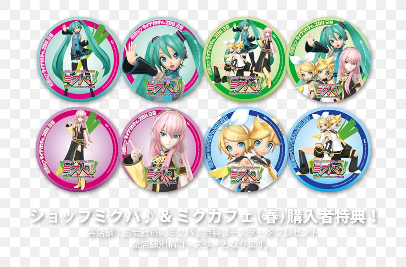 Hatsune Miku Coasters Fruit Stand Pin Badges Punched Pocket, PNG, 720x540px, Hatsune Miku, Animation, Bottle Cap, Clothing Accessories, Coasters Download Free