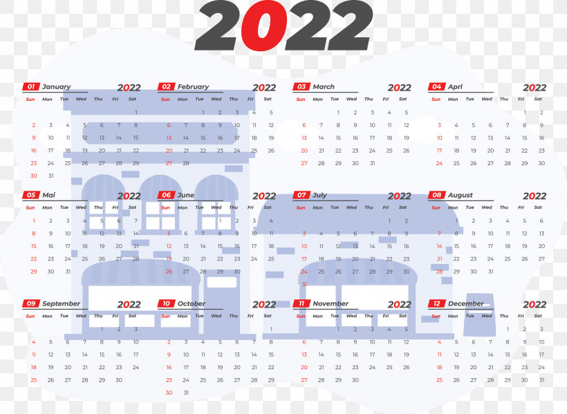 2022 Yearly Calendar Printable 2022 Yearly Calendar Template, PNG, 3000x2195px, Office Supplies, Calendar System, Diagram, Geometry, Line Download Free