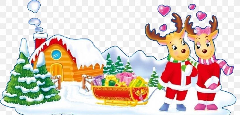 Reindeer Christmas Decoration, PNG, 970x466px, Reindeer, Art, Cartoon, Christmas, Christmas Decoration Download Free