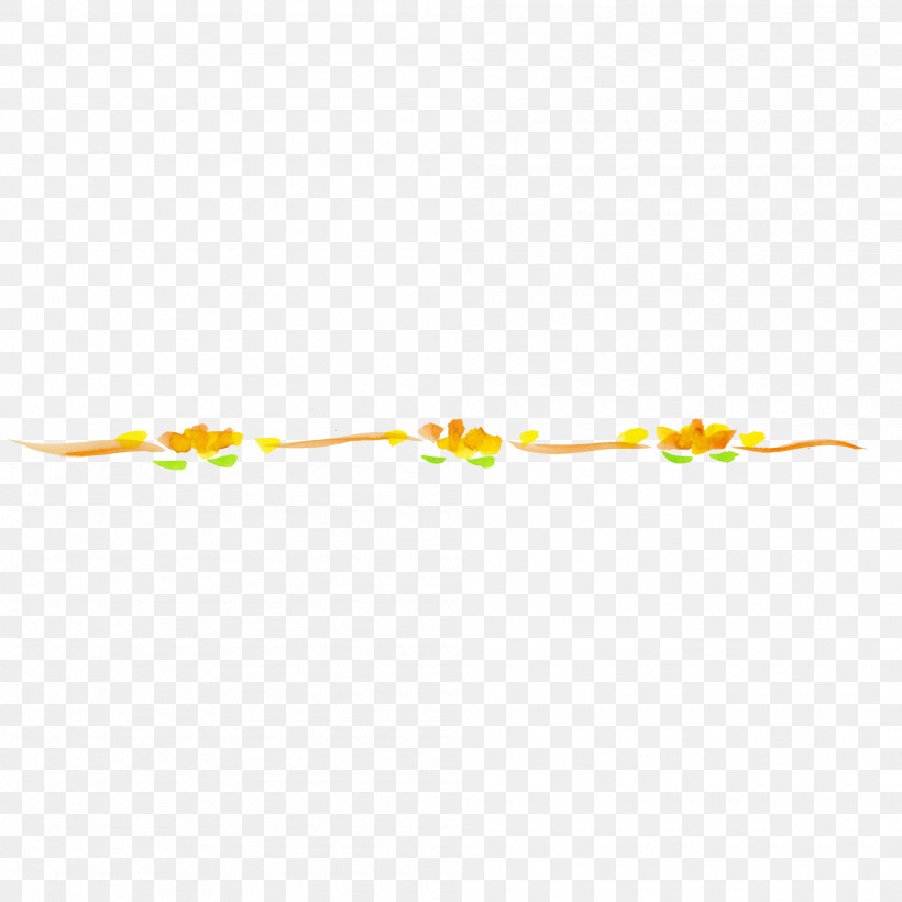 Yellow Line Branch Plant Flower, PNG, 2000x2000px, Yellow, Branch, Flower, Line, Plant Download Free