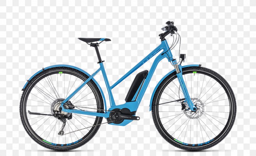 Electric Bicycle Mountain Bike Cyclo-cross Bicycle Cube Bikes, PNG, 1000x610px, Bicycle, Bicycle Accessory, Bicycle Cranks, Bicycle Forks, Bicycle Frame Download Free