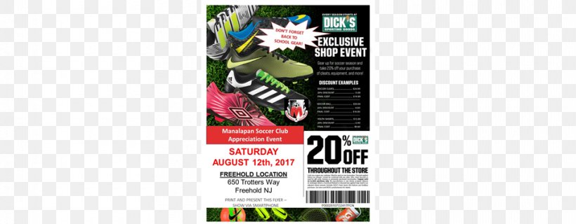 Macon Soccer Club Advertising Brand Dick's Sporting Goods, PNG, 960x375px, Advertising, Brand, Facebook Inc, Flyer, Football Download Free