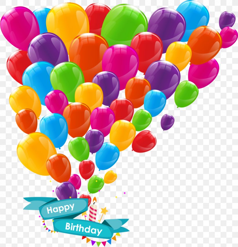 Balloon Birthday Greeting Card Illustration, PNG, 825x858px, Balloon, Birthday, Gift, Greeting Card, Happy Birthday To You Download Free