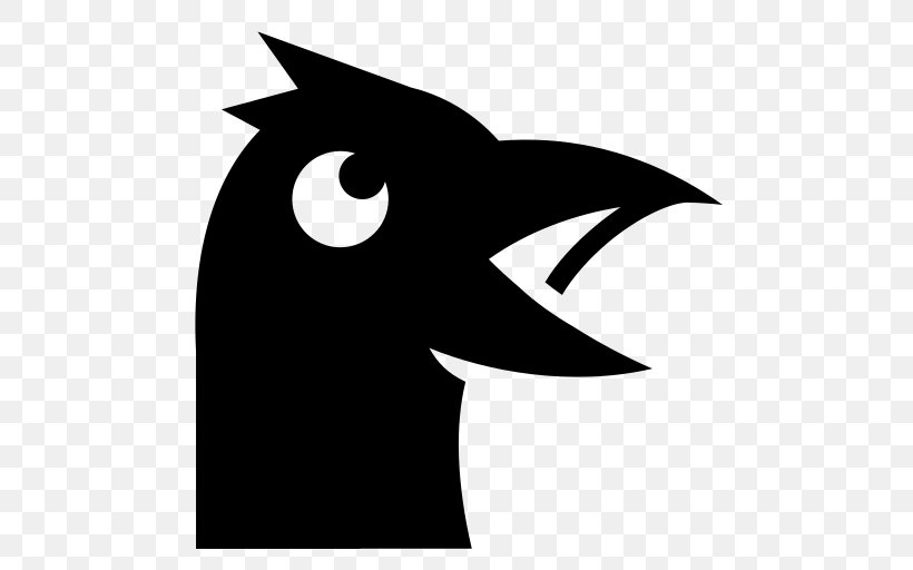 Beak Black Silhouette Cartoon Clip Art, PNG, 512x512px, Beak, Artwork, Bird, Black, Black And White Download Free