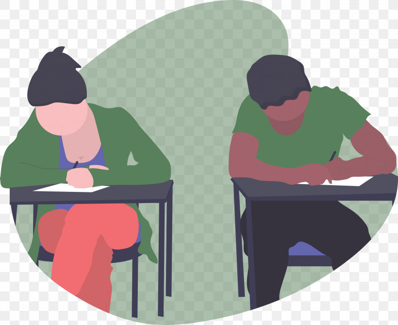 Exam Students, PNG, 3000x2451px, Exam, Cartoon, Conversation, Furniture, Games Download Free