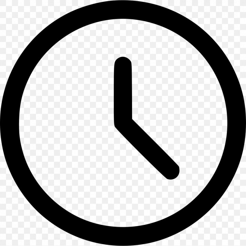 Clock Clip Art, PNG, 980x982px, Clock, Alarm Clocks, Area, Black And White, Font Awesome Download Free