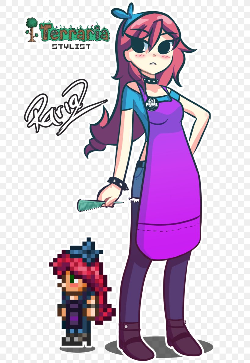Terraria Minecraft Non-player Character Video Game Summoner, PNG, 670x1191px, Terraria, Art, Boss, Cartoon, Clothing Download Free