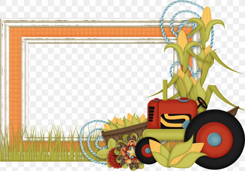 Picture Frames Tractor Clip Art, PNG, 3518x2462px, Picture Frames, Animaatio, Cartoon, Child, Machine Download Free