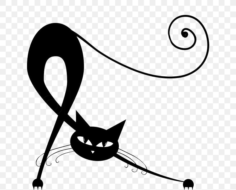 Black Cat Kitten Silhouette, PNG, 669x662px, Cat, Artwork, Black, Black And White, Black Cat Download Free
