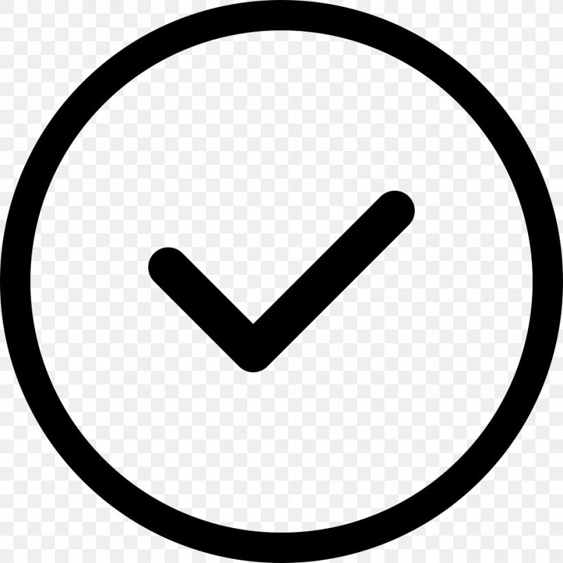 Button Check Mark Checkbox, PNG, 980x980px, Button, Blackandwhite, Check Mark, Checkbox, Symbol Download Free