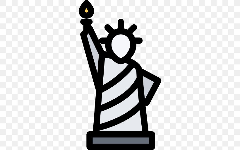 Statue Of Liberty Monument Clip Art, PNG, 512x512px, Statue Of Liberty, Area, Artwork, Black And White, Building Download Free