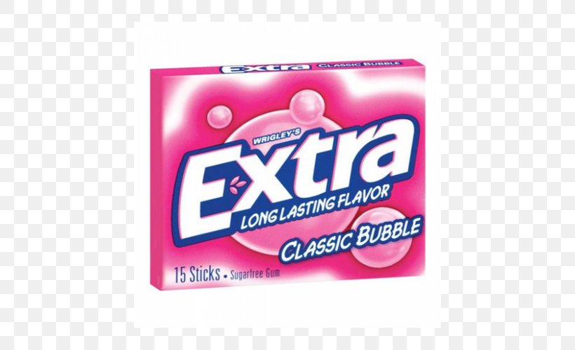 Chewing Gum Extra Bubble Gum Wrigley Company 0, PNG, 500x500px, Chewing Gum, Big League Chew, Big Red, Brand, Bubble Gum Download Free