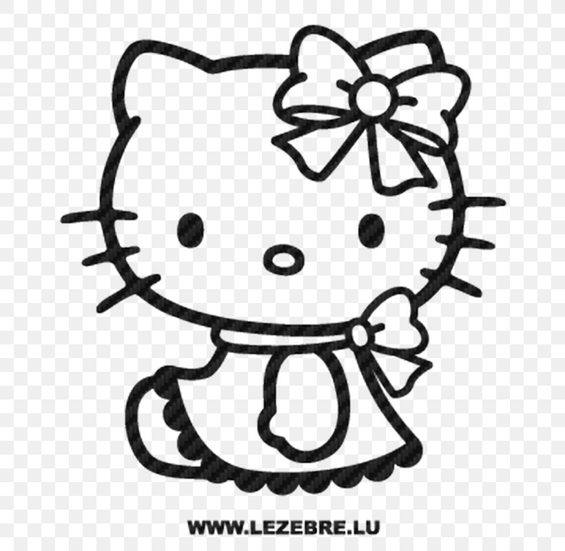 Hello Kitty Sticker Image Anti Social Social Club Decal, PNG, 800x800px, Watercolor, Cartoon, Flower, Frame, Heart Download Free