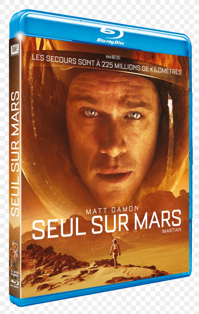 Ridley Scott The Martian Blu-ray Disc Mark Watney DVD, PNG, 844x1331px, 20th Century Fox, Ridley Scott, Alien Covenant, Bluray Disc, Digital Copy Download Free