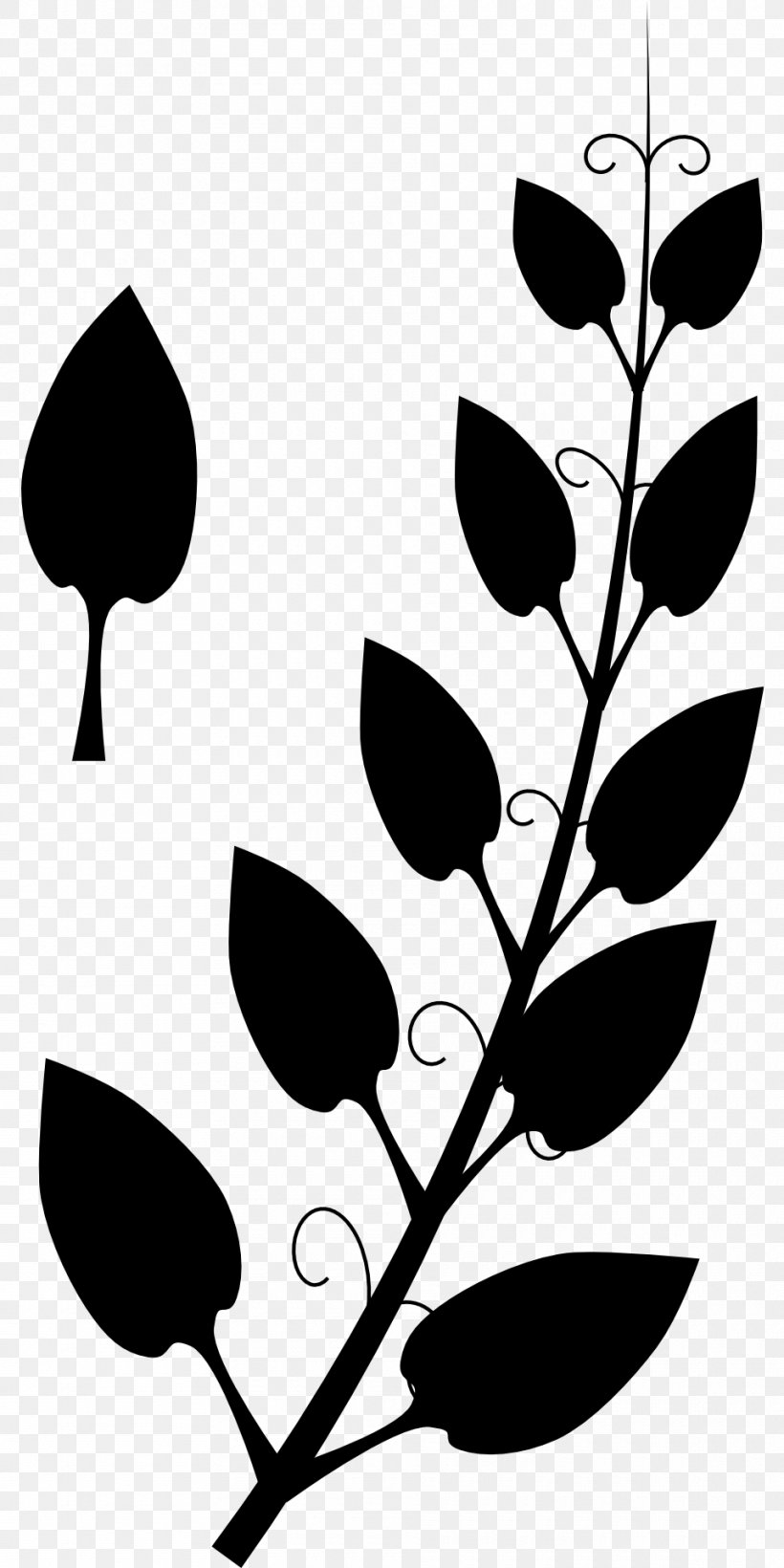 Clip Art Silhouette Plant Stem Line Black, PNG, 960x1920px, Silhouette, Black, Blackandwhite, Botany, Branch Download Free