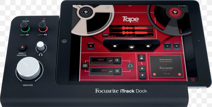 Microphone Focusrite ITrack Dock Audio, PNG, 1200x606px, Microphone, Audio, Dock, Electronic Device, Electronic Instrument Download Free