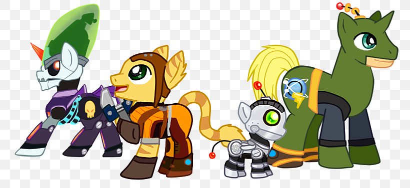 Pony Ratchet & Clank Captain Qwark Ratchet: Deadlocked, PNG, 786x377px, Pony, Art, Captain Qwark, Cartoon, Clank Download Free