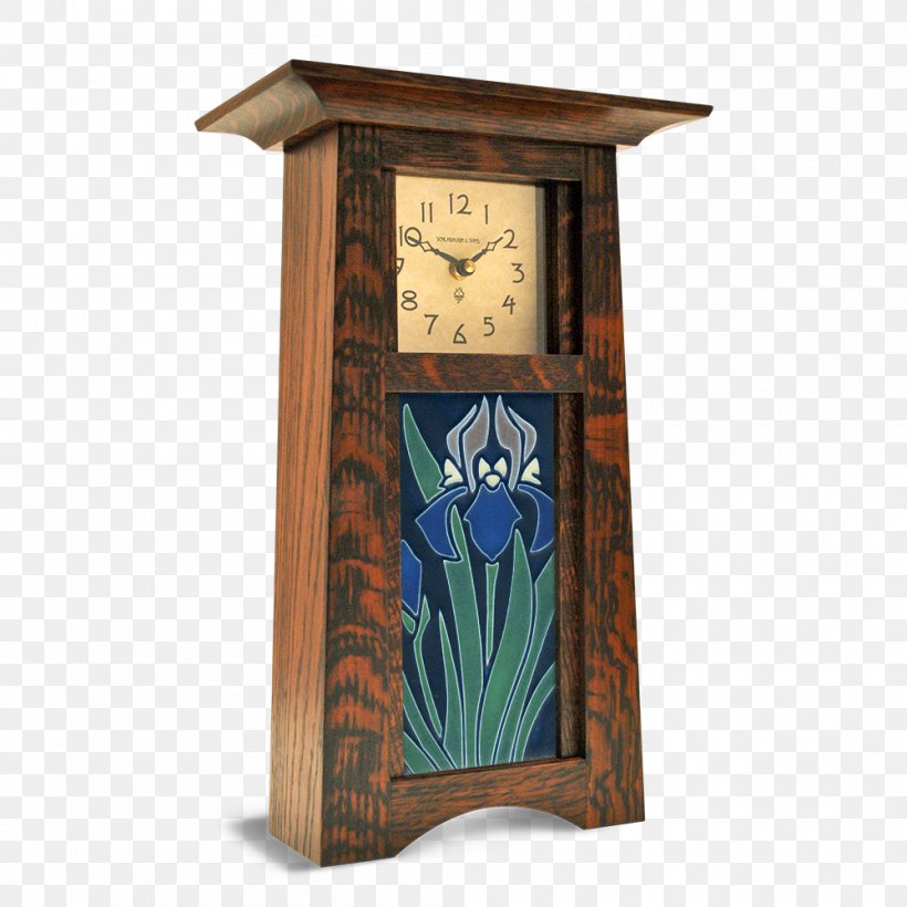 Mantel Clock Arts And Crafts Movement Furniture Woodworking, PNG, 1000x1000px, Clock, Art, Arts And Crafts Movement, Craft, Craftsman Furniture Download Free