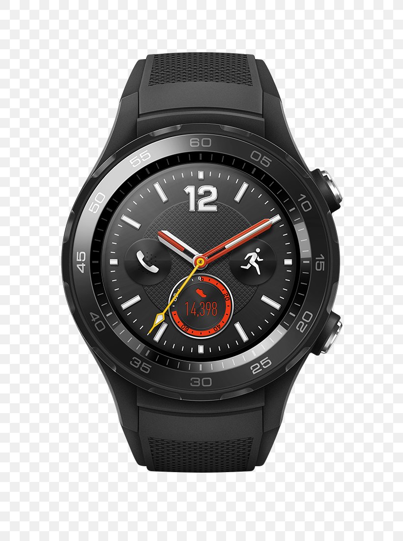 Huawei Watch 2 Smartwatch Mobile Phones, PNG, 576x1100px, Huawei Watch 2, Black, Bluetooth, Brand, Hardware Download Free