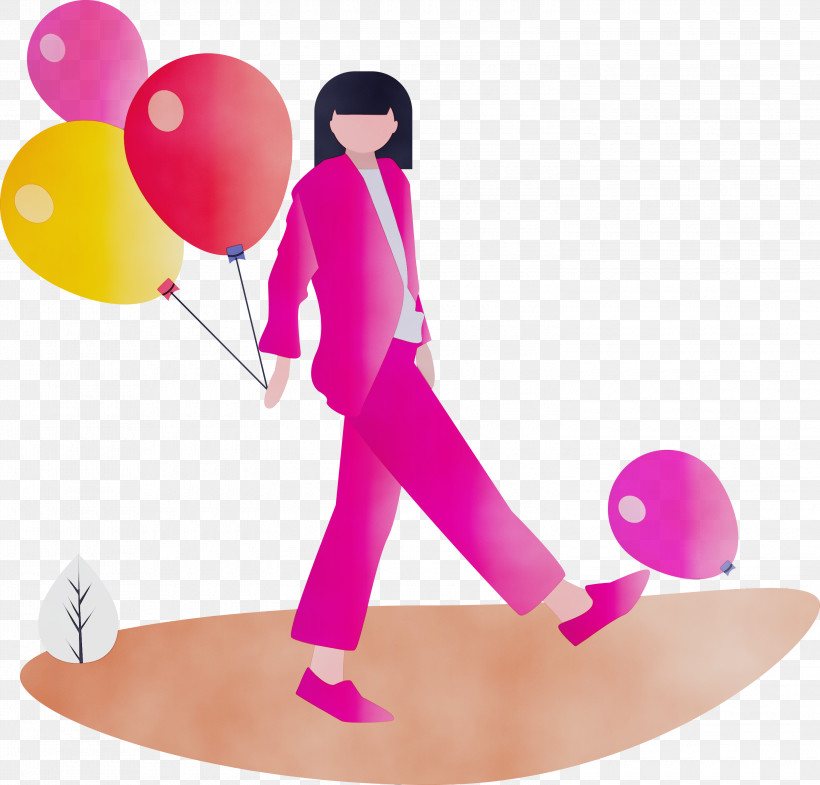 Pink Magenta Balance, PNG, 3000x2875px, Party, Balance, Balloon, Happy Feeling, Magenta Download Free