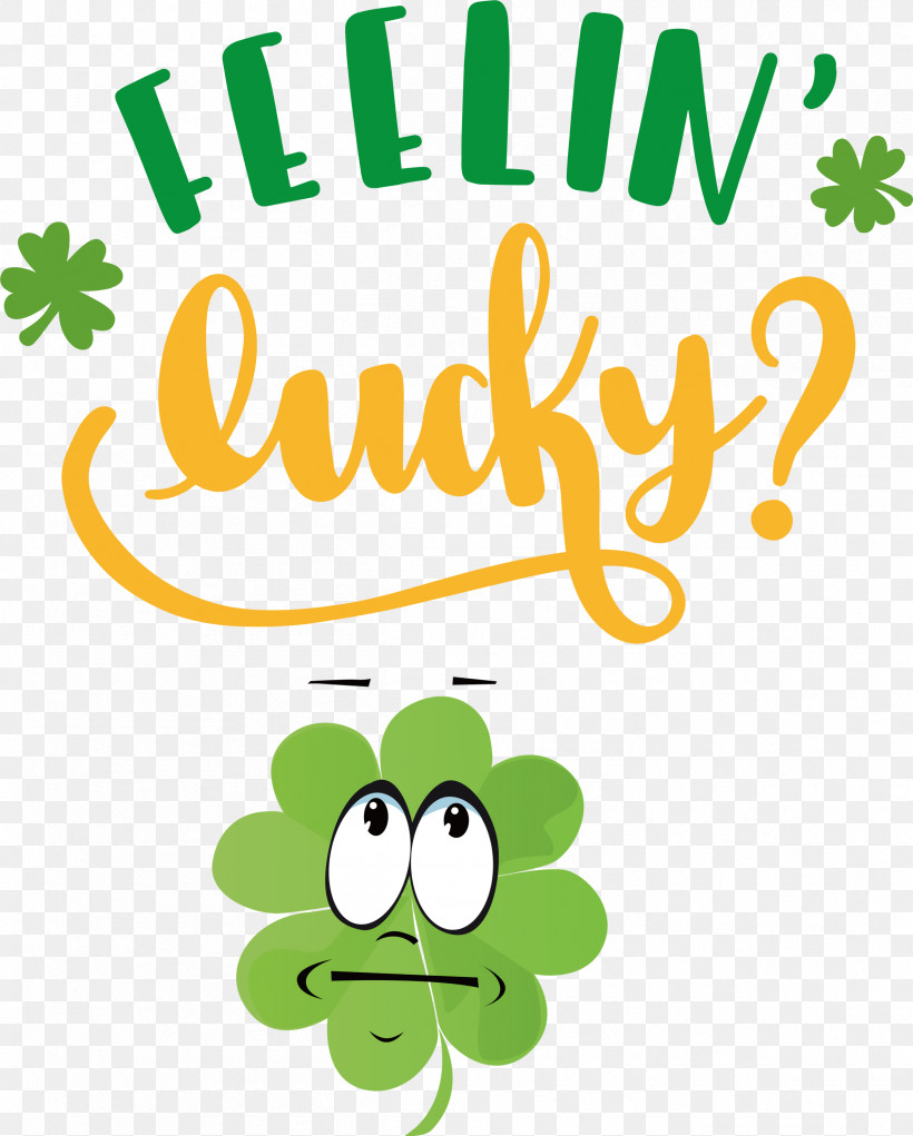 Saint Patrick Patricks Day Feelin Lucky, PNG, 2407x2999px, Saint Patrick, Cartoon, Green, Happiness, Leaf Download Free