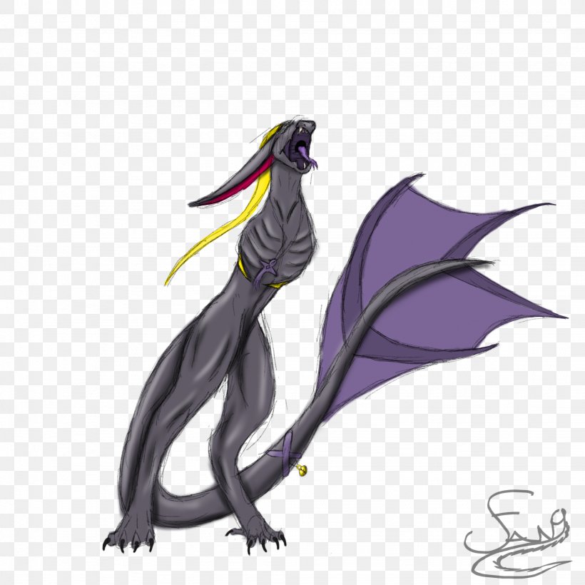 Mammal Illustration Cartoon Purple, PNG, 2048x2048px, Mammal, Cartoon, Dragon, Fictional Character, Mythical Creature Download Free