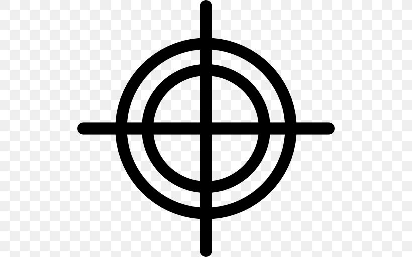 Black And White Symbol Area, PNG, 512x512px, Shooting Target, Area, Black And White, Reticle, Symbol Download Free