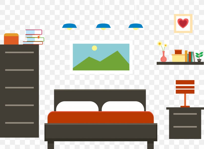 Bedroom Graphic Design, PNG, 2709x1973px, Bedroom, Furniture, House, House Painter And Decorator, Lampe De Chevet Download Free