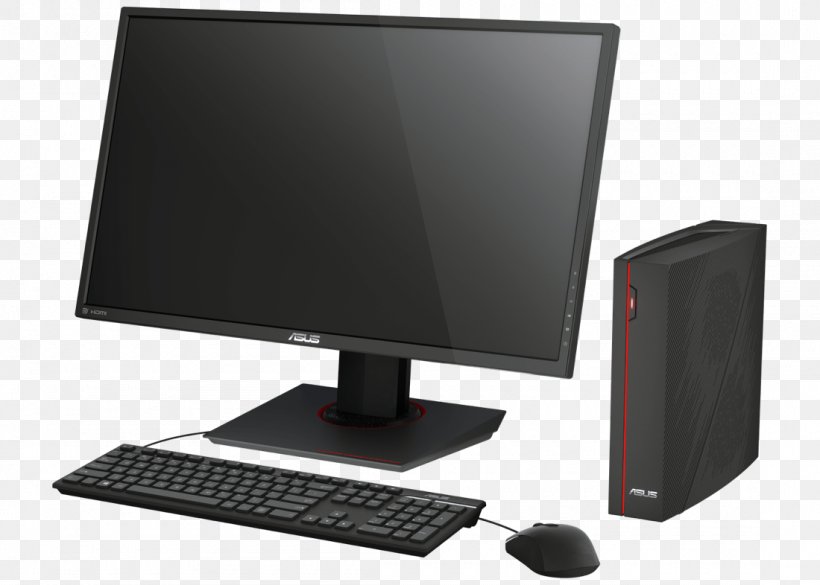 Desktop Computers Small Form Factor ASUS Gaming Computer, PNG, 1100x786px, Desktop Computers, Asus, Computer, Computer Hardware, Computer Monitor Download Free