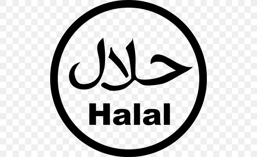 Halal Logo Food, PNG, 500x500px, Halal, Area, Basmala, Black, Black And White Download Free