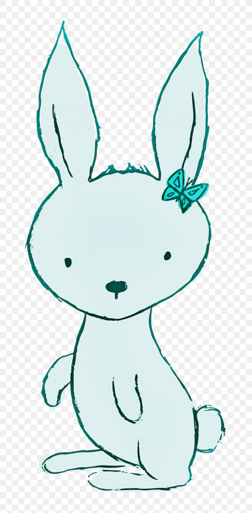 Hares Drawing Line Art Painting, PNG, 1229x2500px, Cartoon Bunny, Bunny, Cartoon, Drawing, Fan Art Download Free