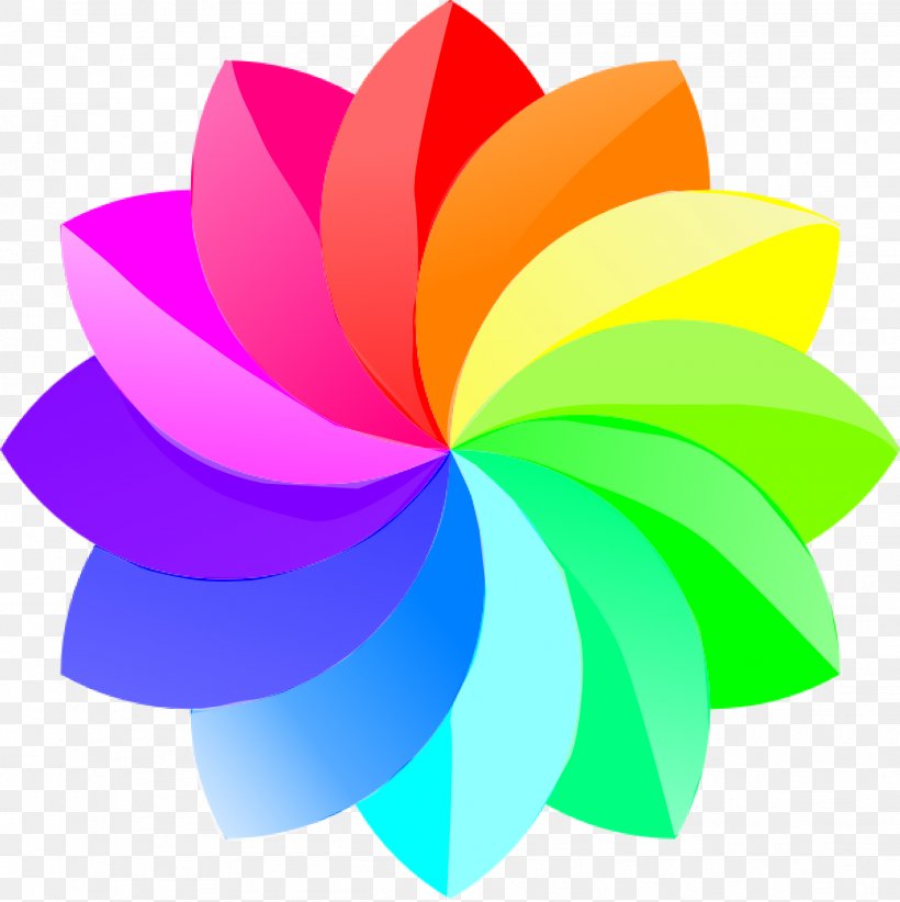 Rainbow Flower Clip Art, PNG, 1914x1920px, Rainbow, Color, Floral Design, Flower, Flowering Plant Download Free
