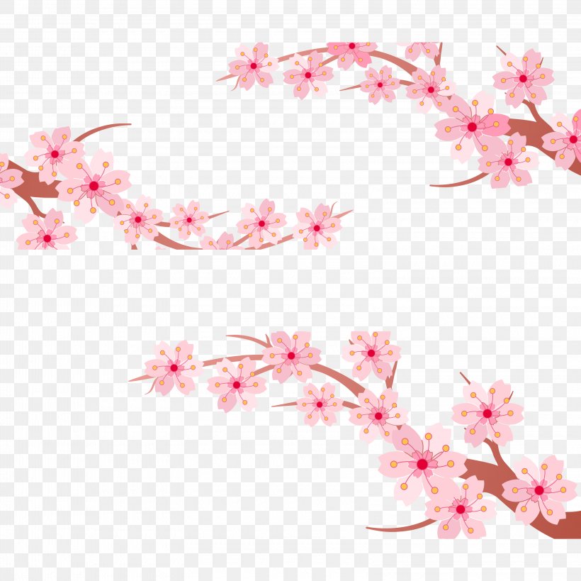 Cherry Blossom Web Banner, PNG, 3200x3200px, Cherry Blossom, Banner, Blossom, Branch, Cherry Download Free