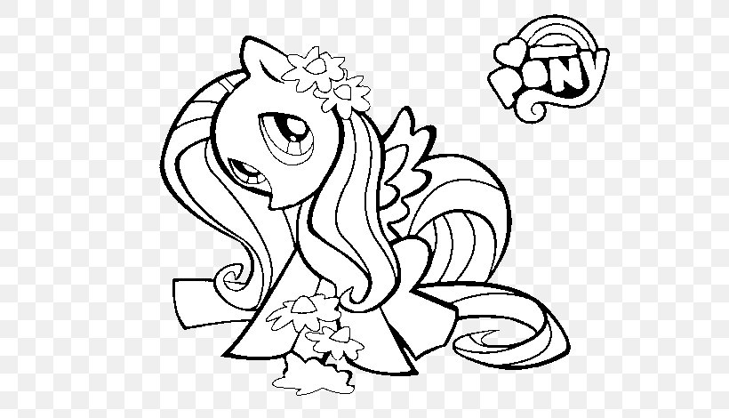 Fluttershy Applejack Pony Coloring Book Colouring Pages, PNG, 600x470px, Watercolor, Cartoon, Flower, Frame, Heart Download Free
