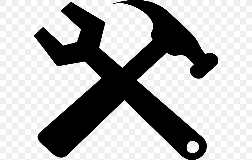 Spanners Hammer Pipe Wrench Tool Clip Art, PNG, 600x522px, Spanners, Adjustable Spanner, Black And White, Hammer, Hammer Drill Download Free