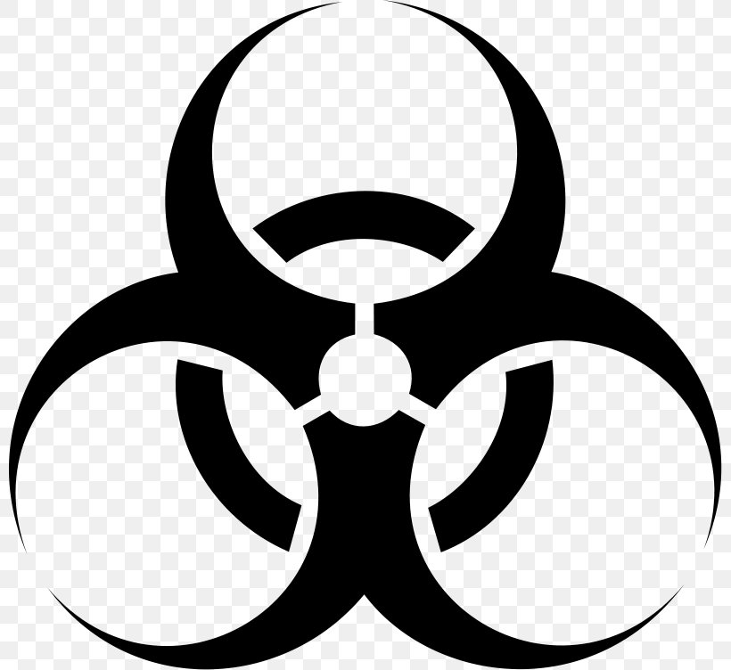 Biological Hazard Symbol Sign Clip Art, PNG, 800x752px, Biological Hazard, Black And White, Color, Hazard, Hazard Symbol Download Free