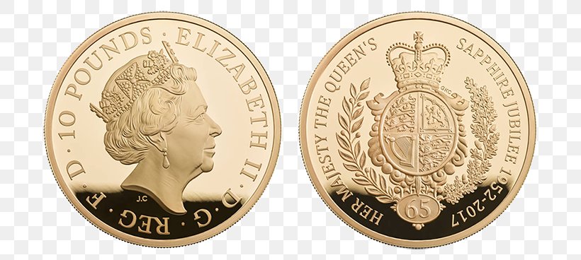 Gold Coin Sapphire Jubilee United Kingdom, PNG, 700x368px, Coin, Cash, Commemorative Coin, Coronation, Currency Download Free