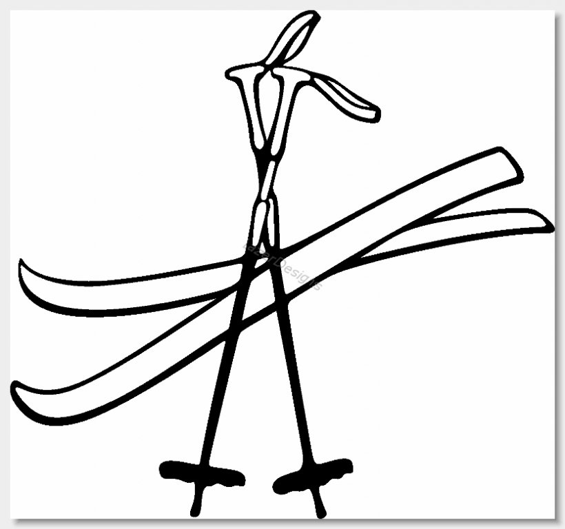 Skiing Ski Pole Clip Art, PNG, 832x780px, Skiing, Alpine Skiing, Black And White, Branch, Crosscountry Skiing Download Free